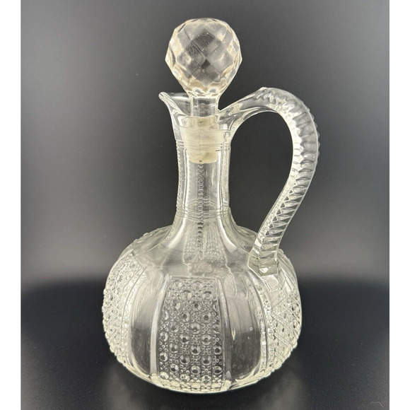 RARE Antique McKee 1898 EAPG " Rainbow clear" 8.75” Decanter w/Stopper - Picture 2 of 11